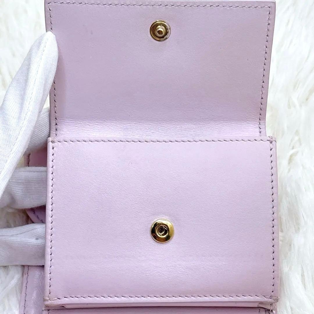 CELINE トリオンフ スモールフラップウォレット 三つ折り ピンク