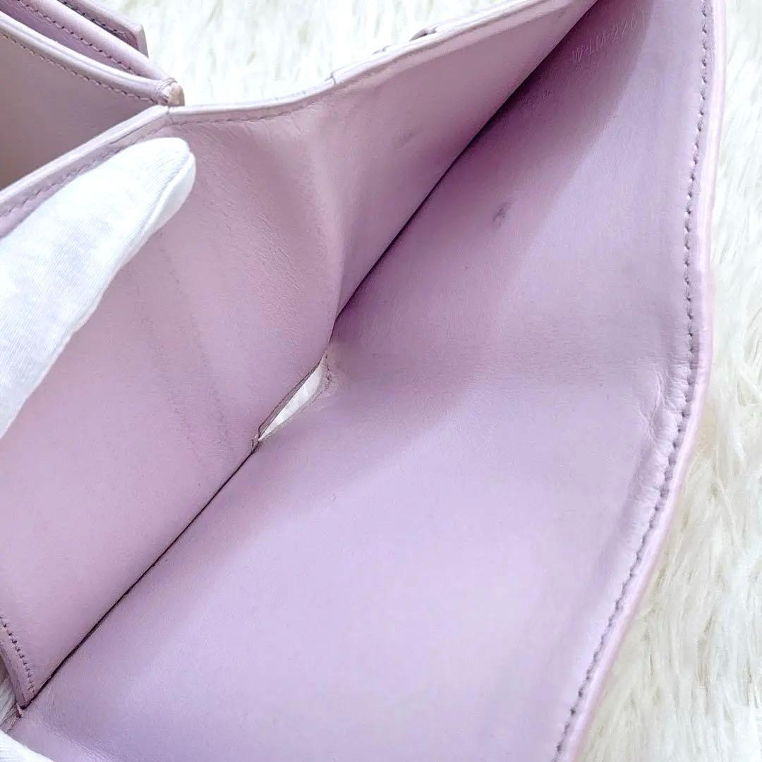 CELINE トリオンフ スモールフラップウォレット 三つ折り ピンク