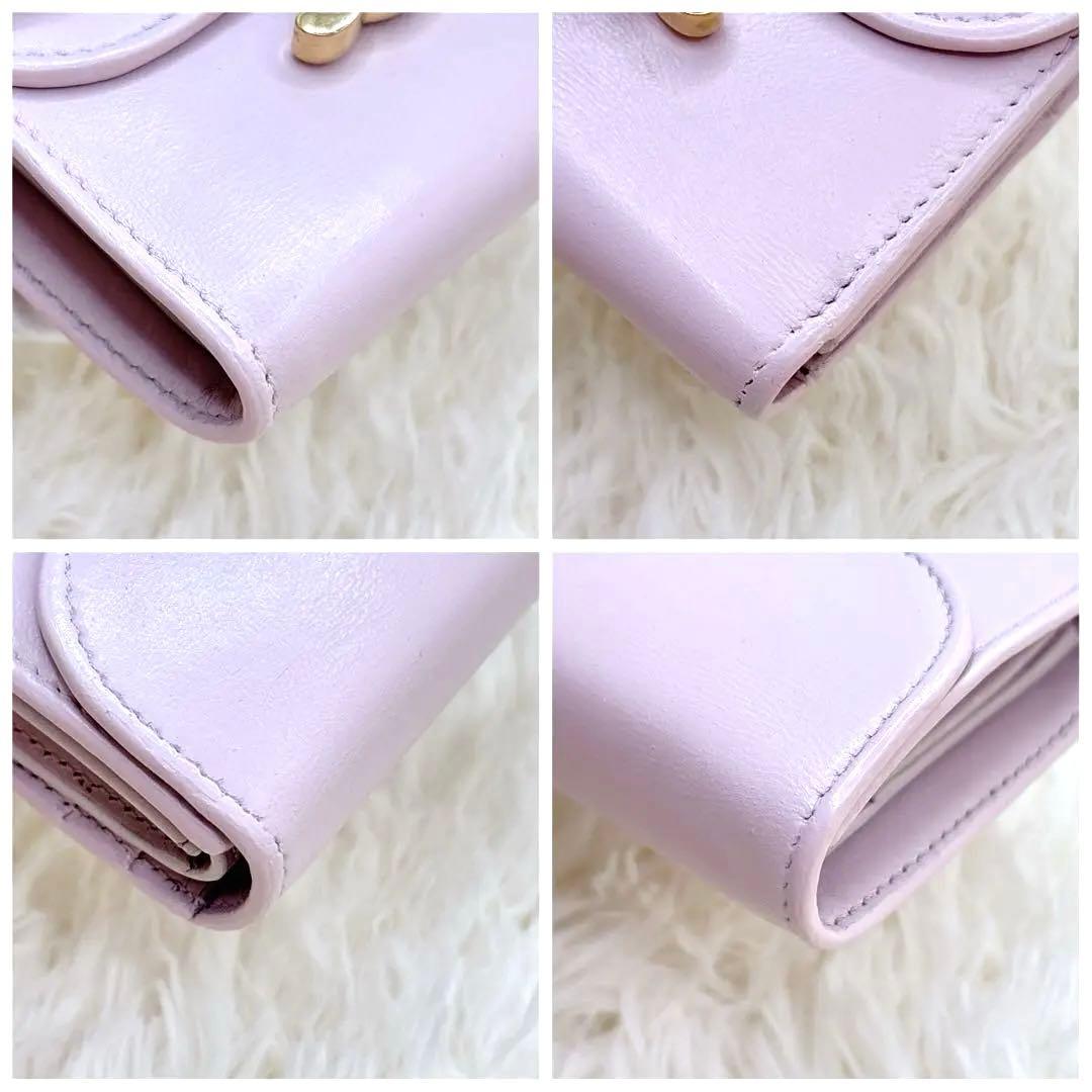 CELINE トリオンフ スモールフラップウォレット 三つ折り ピンク