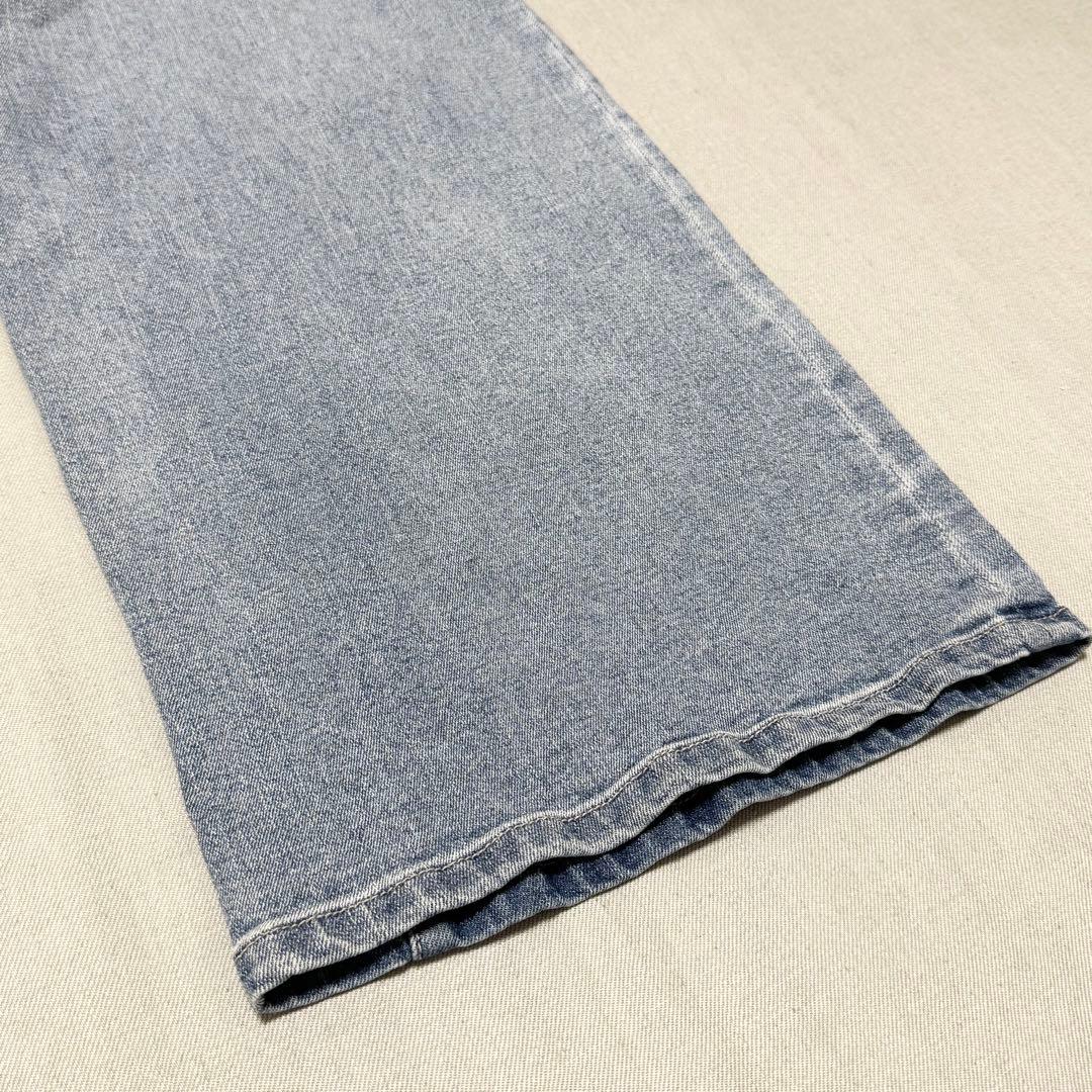 美品　Q.anos/リラックススーパーワイドデニム　ブルー　1