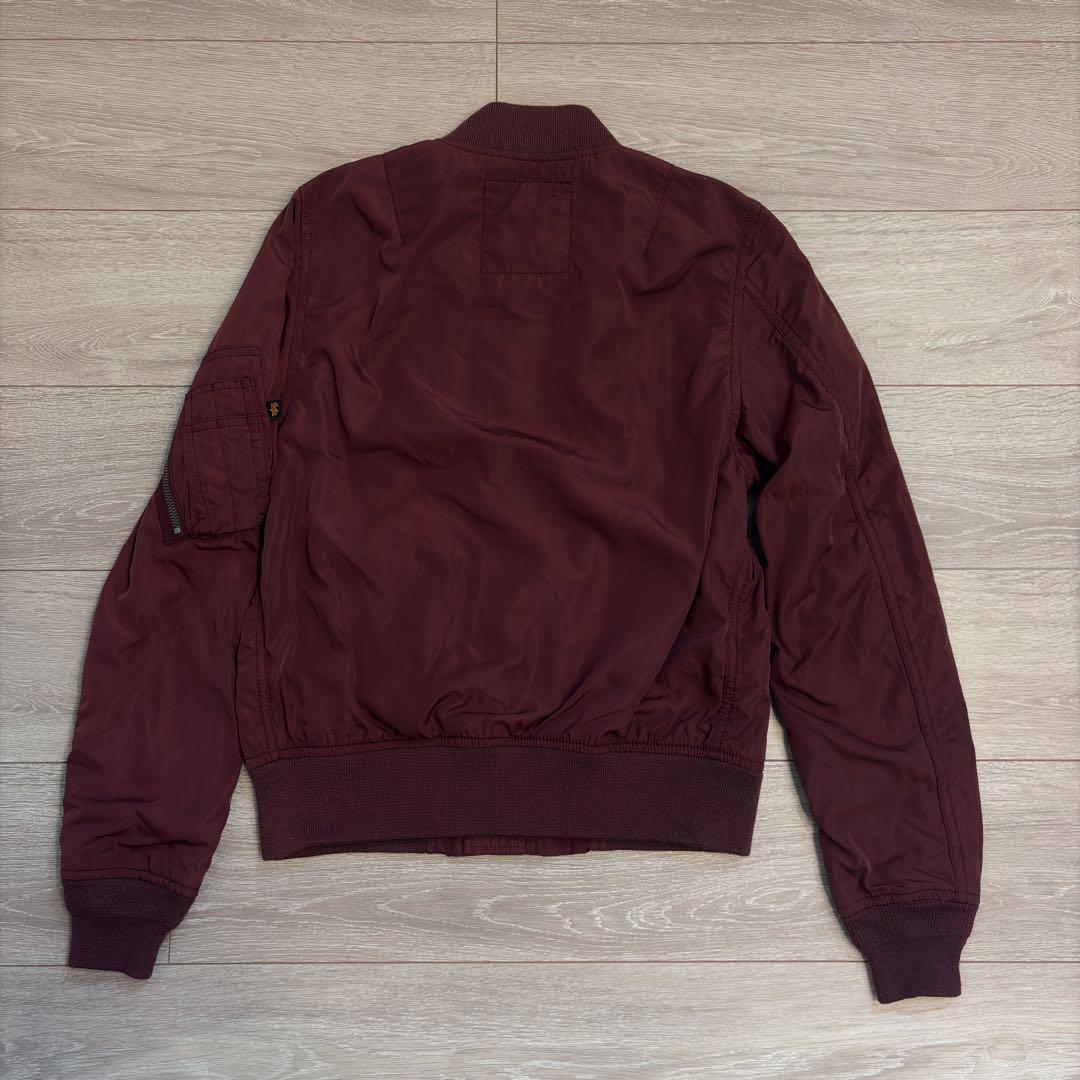 90s ALPHA INDUSTRIES MA-1 フライトジャケット ボルドー