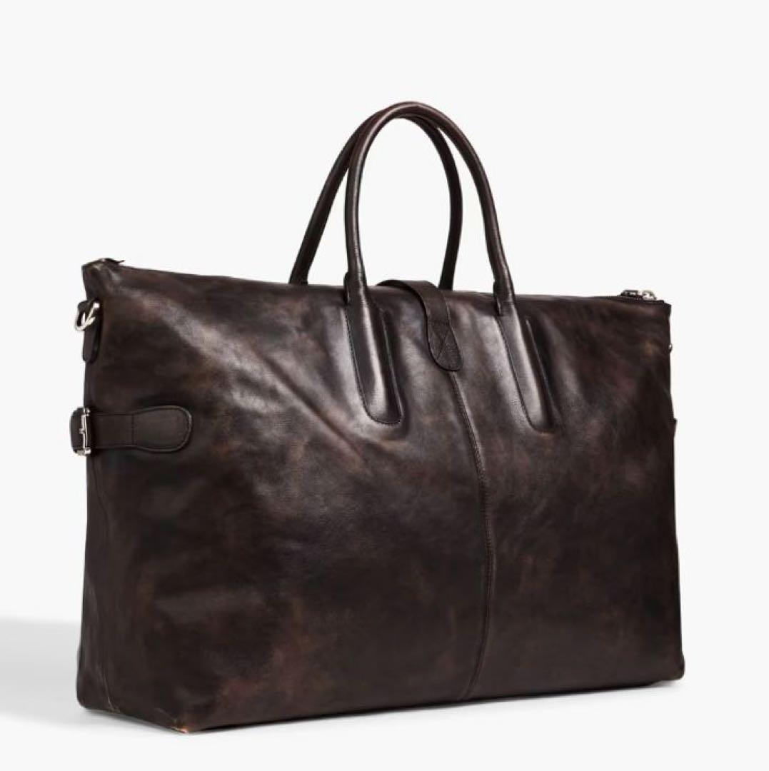 TOD'S （トッズ）バックル付き テクスチャードレザー メンズ バッグ　レア品