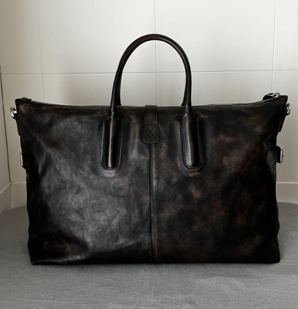 TOD'S （トッズ）バックル付き テクスチャードレザー メンズ バッグ　レア品