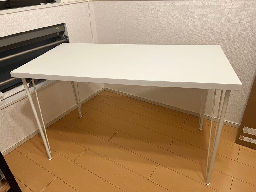 ニトリ　デスク　ホワイト　幅118cm