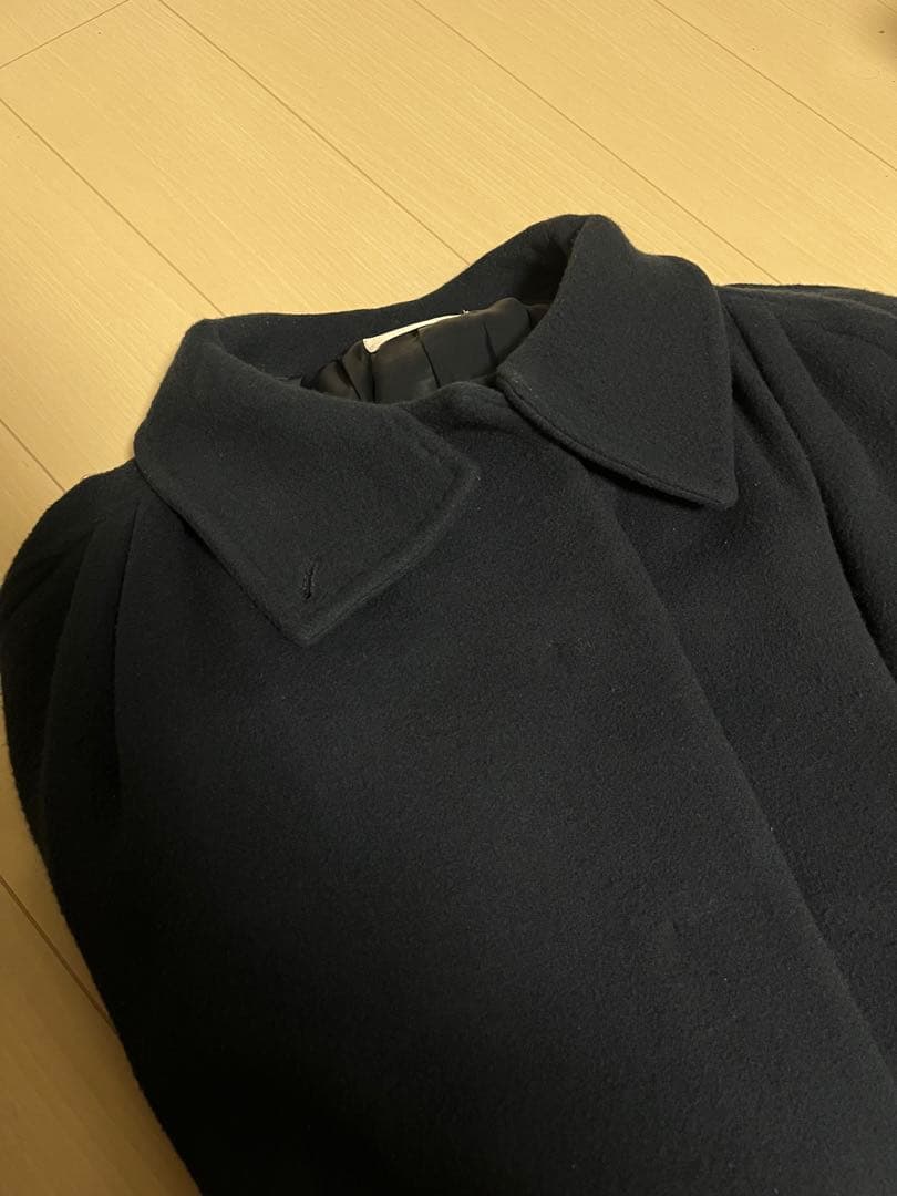 【人気完売色】FRAY I.D ウールリバーバルマカンコート ネイビー 1サイズ