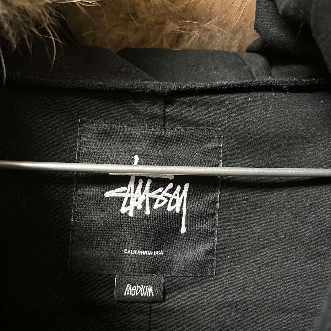 Stussy ブラック モッズコート M