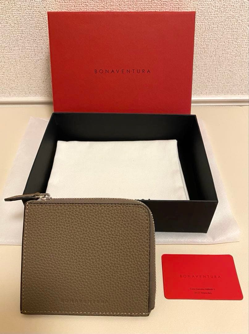 極美品☆BONAVENTURA ボナベンチュラ L字ジップ ウォレット
