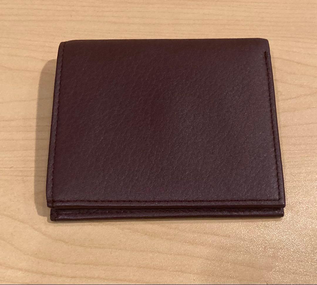お*ん様 皇居財布　2つ折り財布　本革 ワインレッド ボルドー