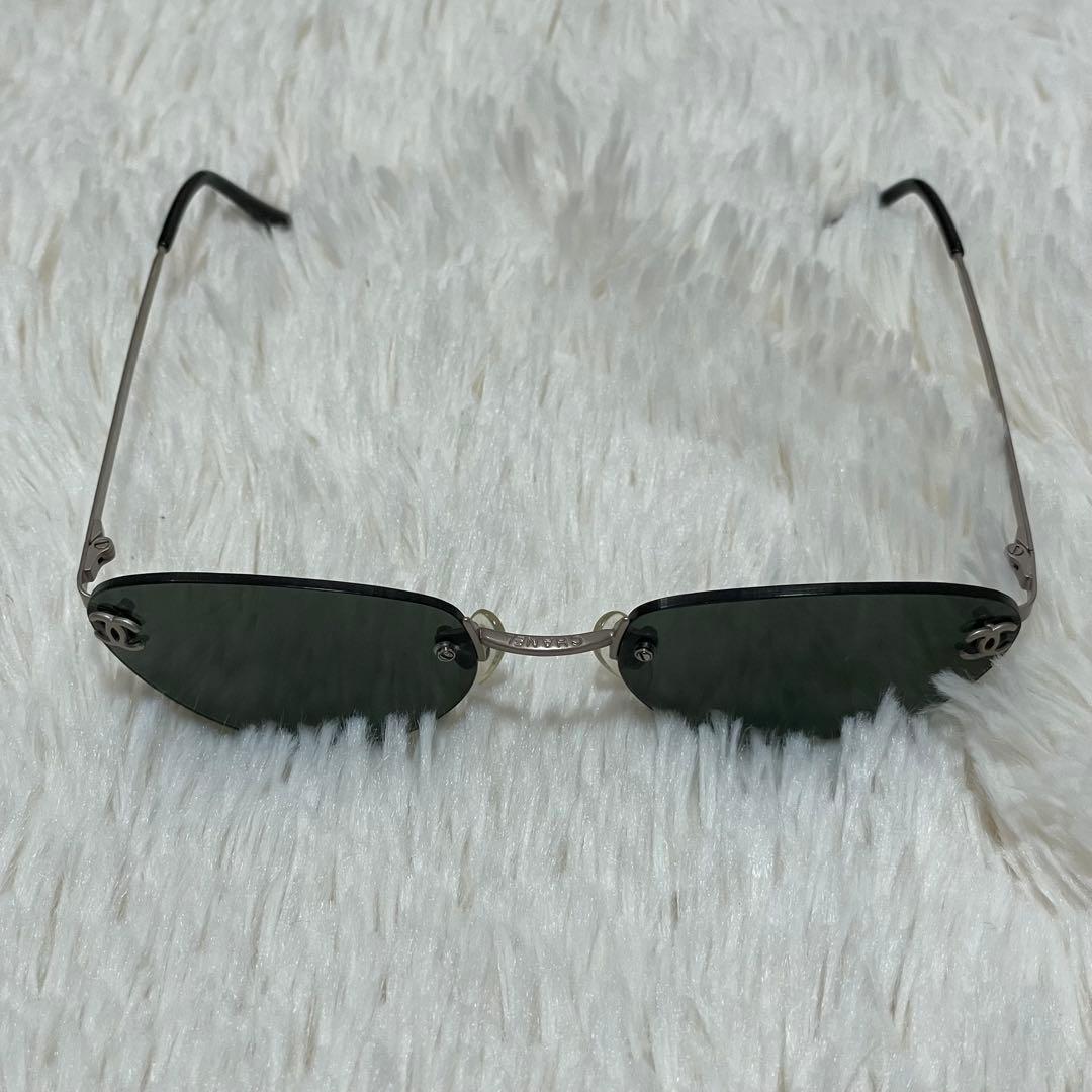美品 シャネル サングラス 4003 黒 54□19 ココマーク リムレス
