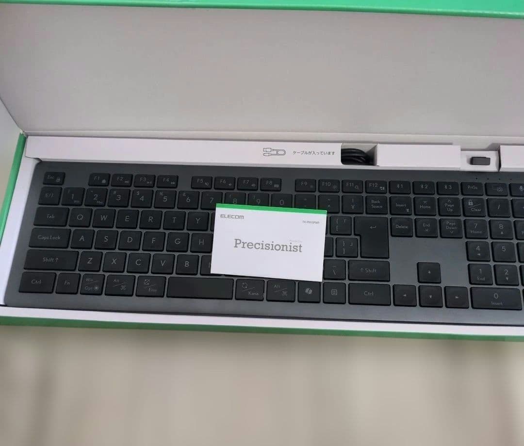 【美品】エレコム ワイヤレスキーボード TK-PN10FMPABK