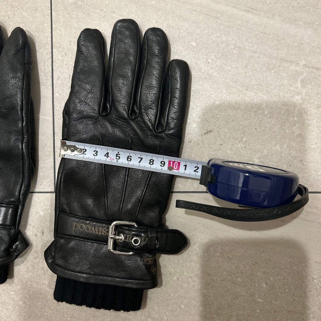 ヴィヴィアンウエストウッド バックル付きレザー手袋 黒
