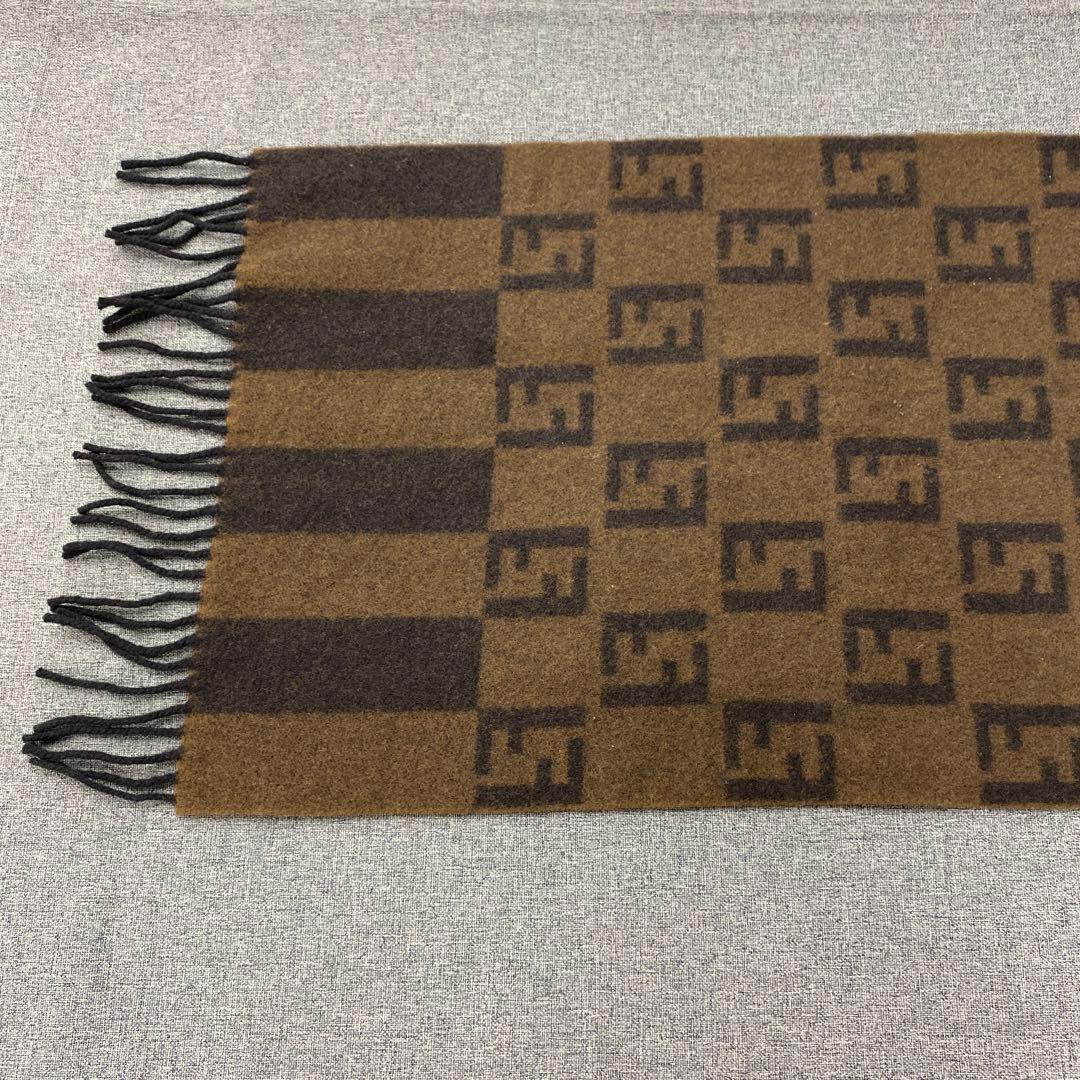 N900◯ FENDI フェンディ ウールマフラー ロゴ