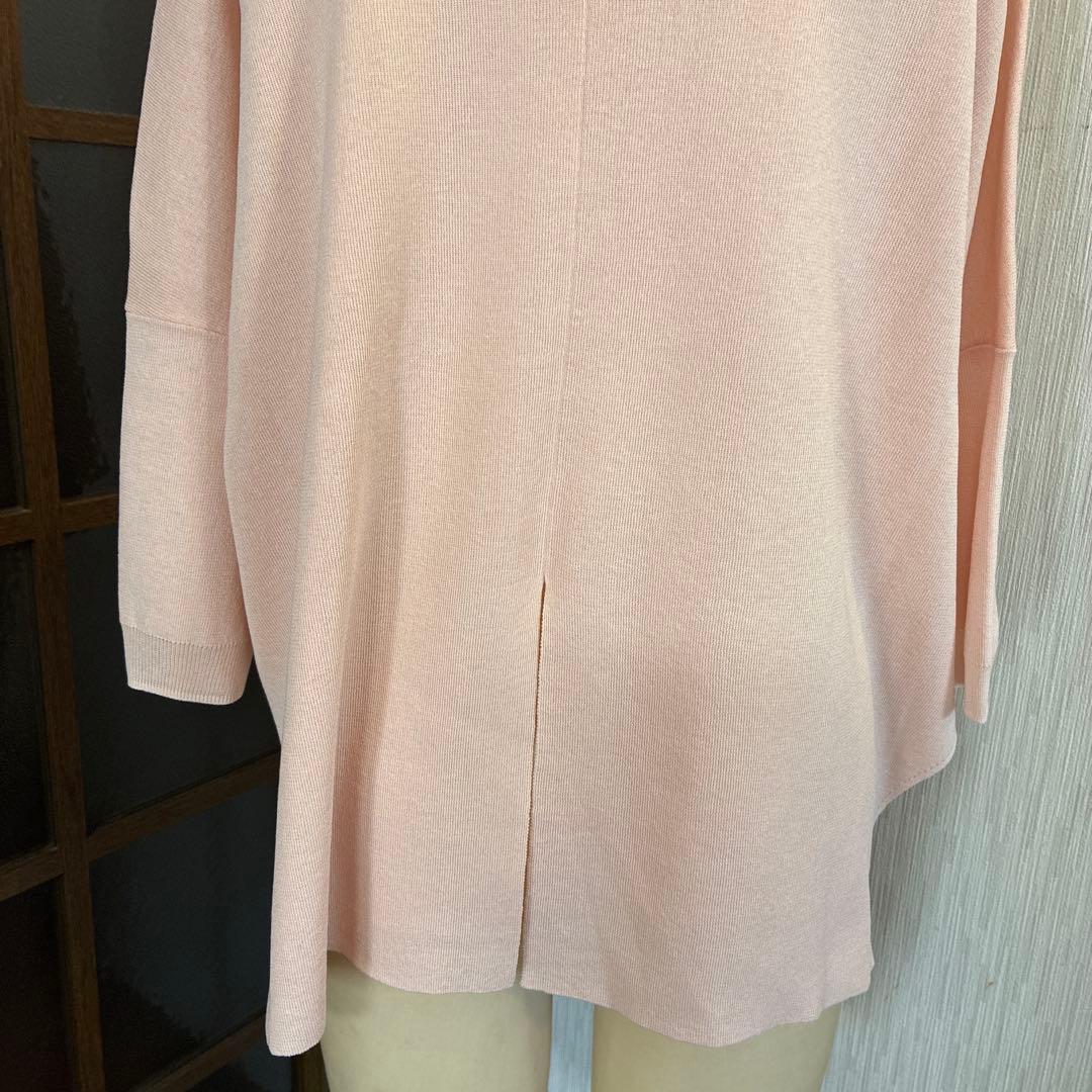 未使用　BEARDSLEY春ニットさくらピンク薄手カーディガンＦ