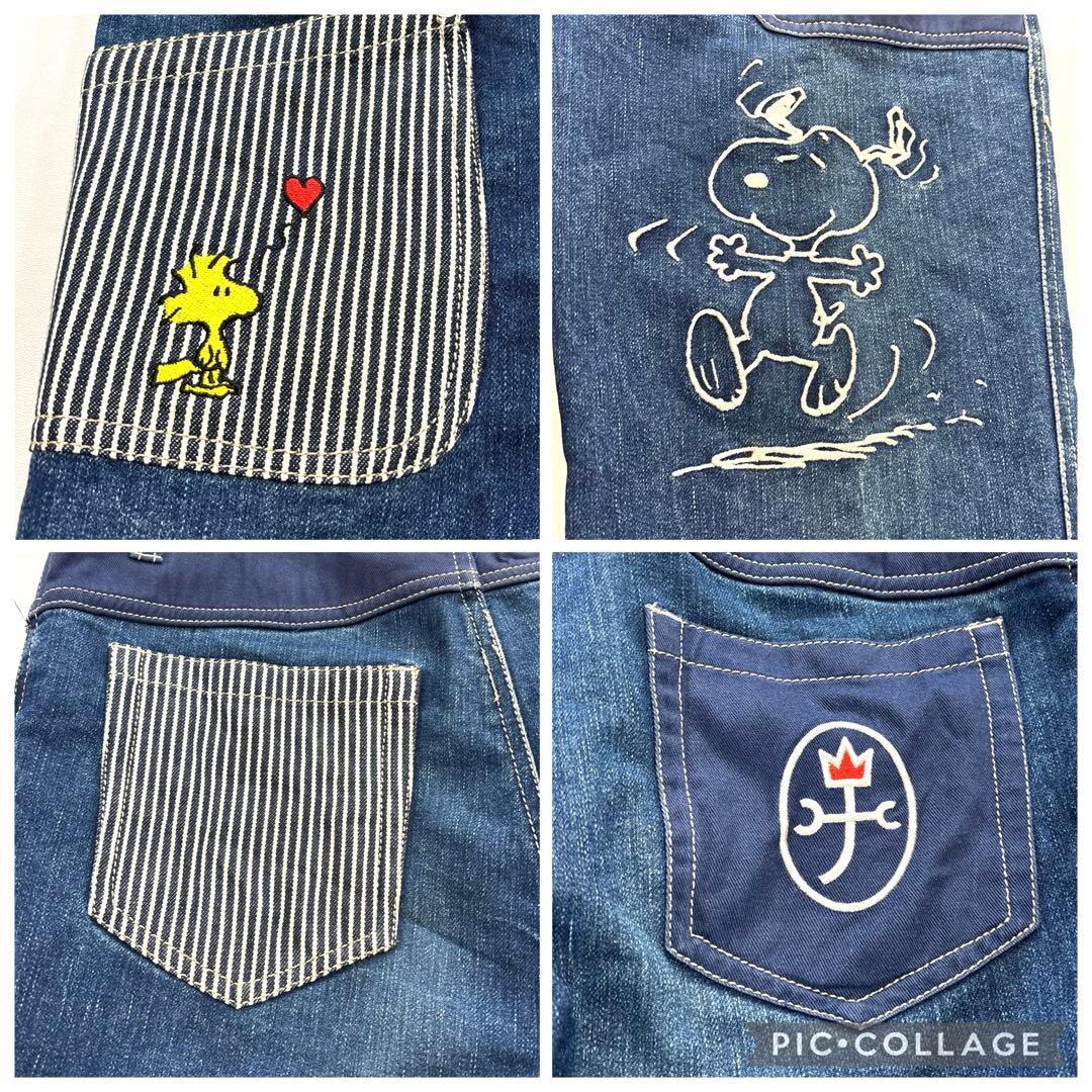 カステルバジャック　スヌーピー　デニムパンツ　パッチワーク　パッチワーク　40