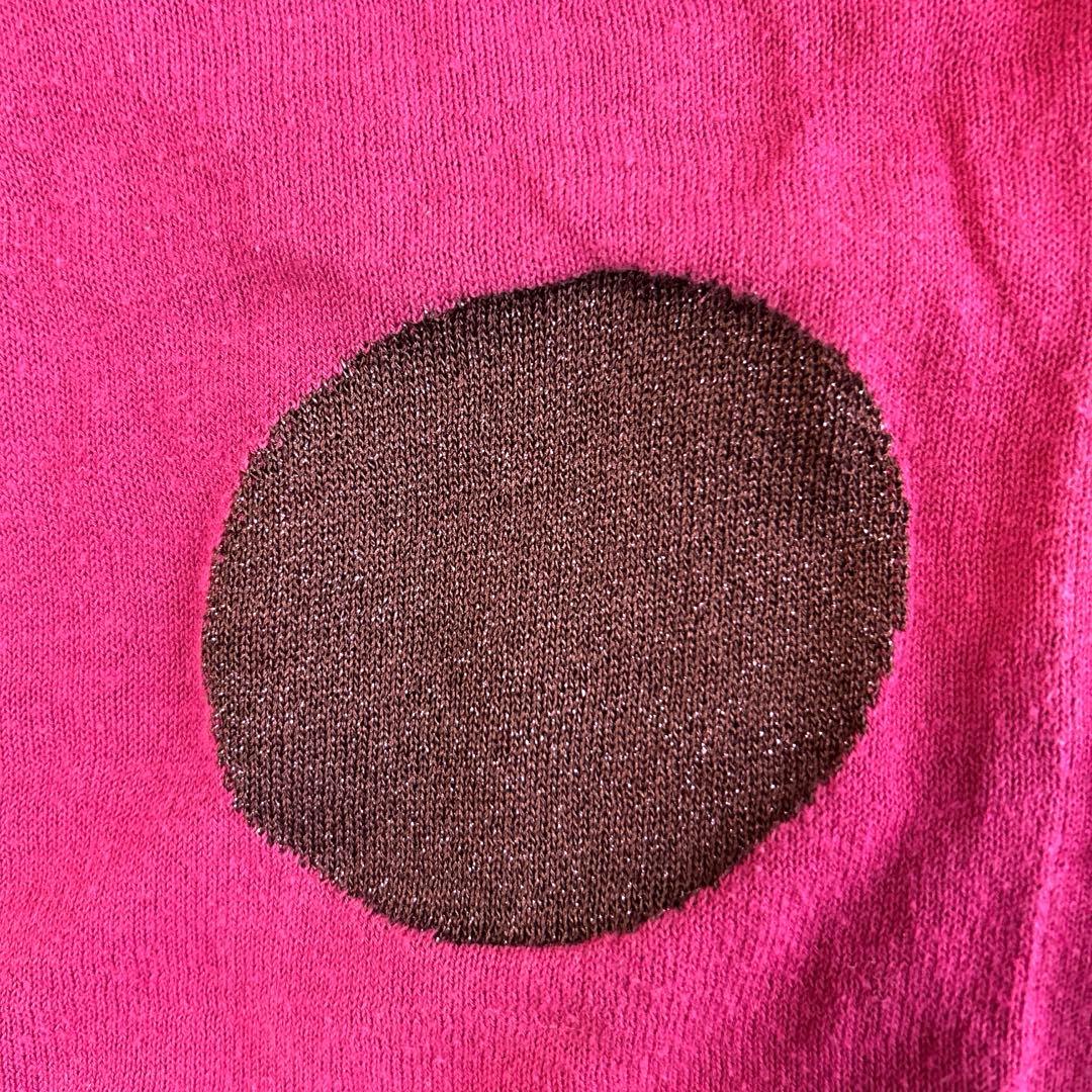 希少]ヴィヴィアンウエストウッドカーディガン　オーブ刺繍　リボン　大きなドット