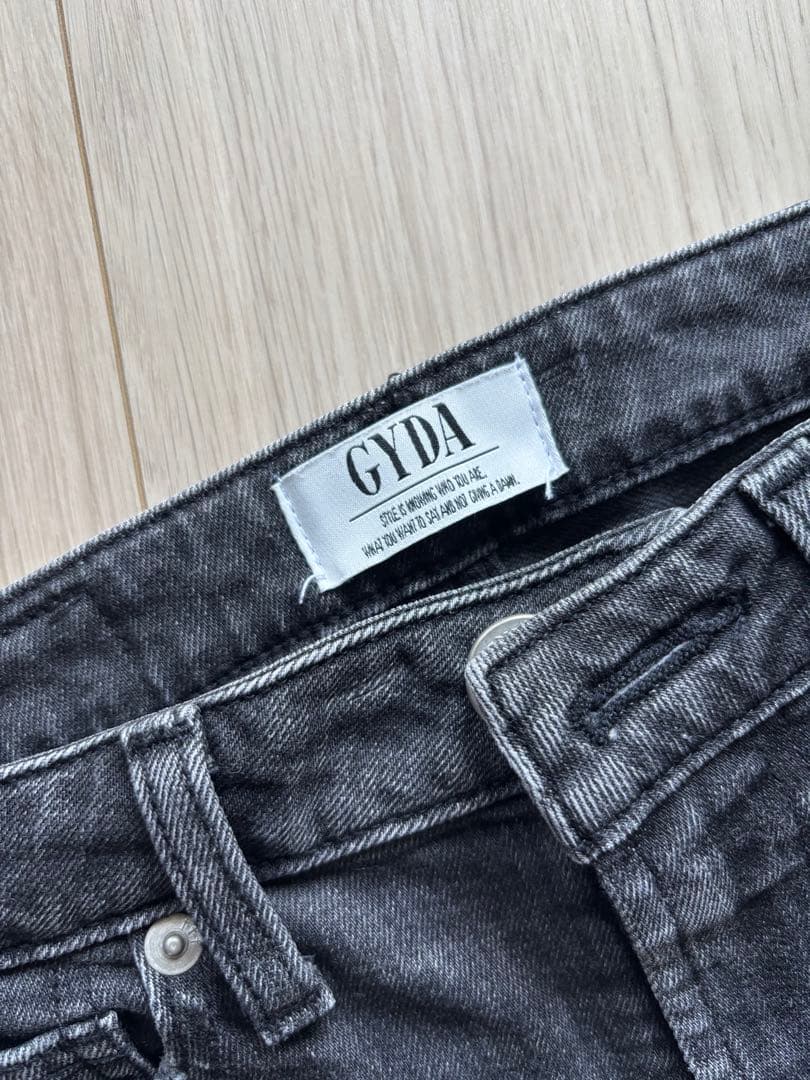 GYDA SIDE RIPPED スキニーデニムパンツM