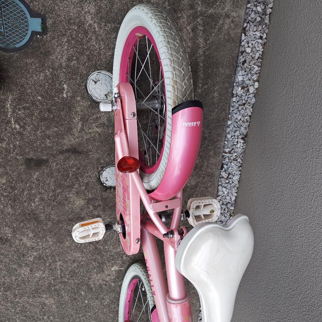 サイクルベースあさひ ピンクの子供用自転車 フロントバスケット付き