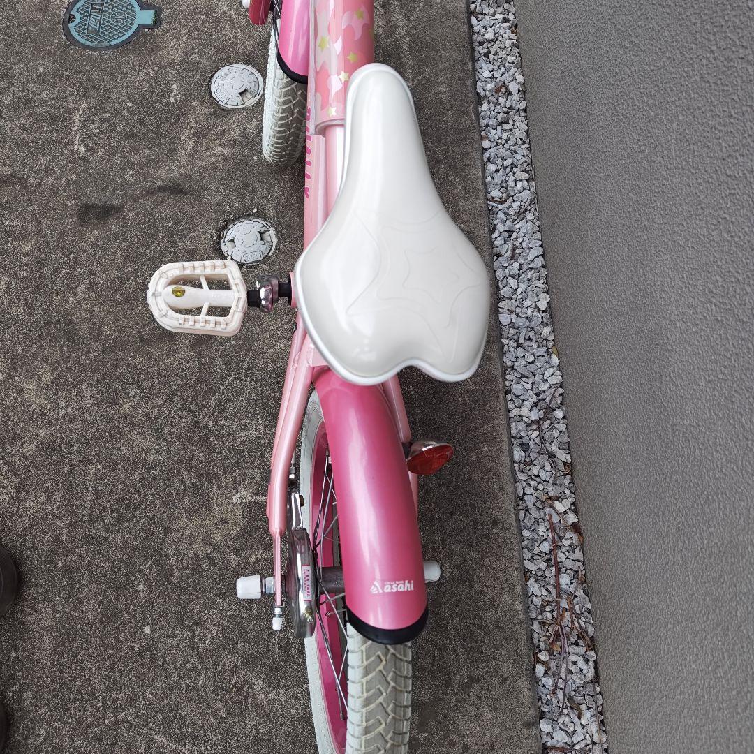 サイクルベースあさひ ピンクの子供用自転車 フロントバスケット付き