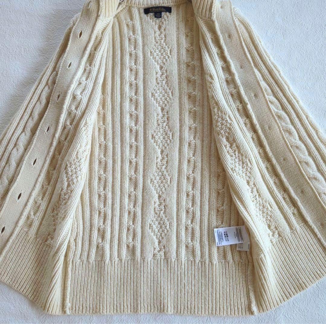 Brooks Brothers ケーブルニットカーディガンウール100%
