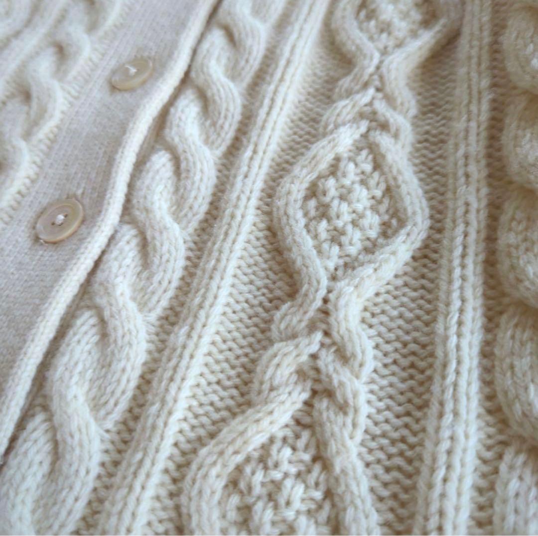 Brooks Brothers ケーブルニットカーディガンウール100%