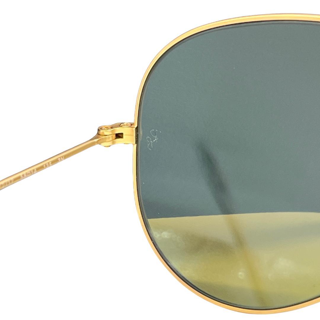 Ray-Ban サングラス アビエーター RB3025 ブルーミラー 度なし