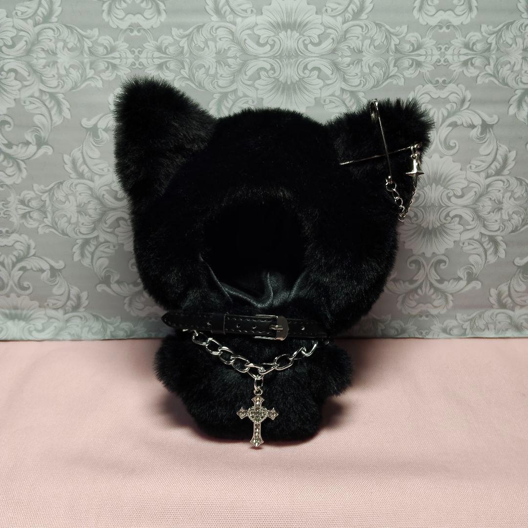 トウコ ぬい服 (ちびぐるみ)ブルー豹柄、黒