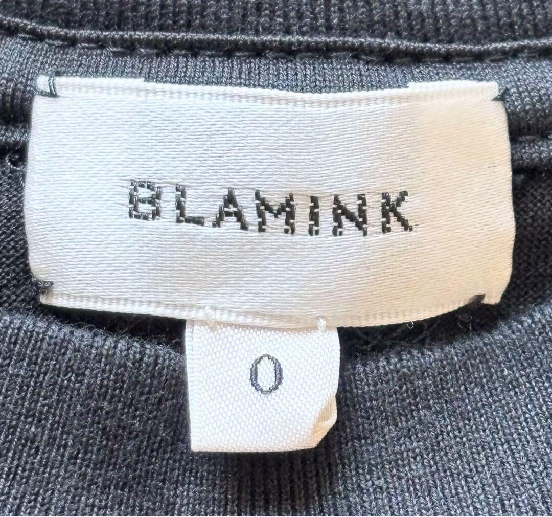 BLAMINK ブラミンク　コットン クルーネック エンブレムTシャツ　0
