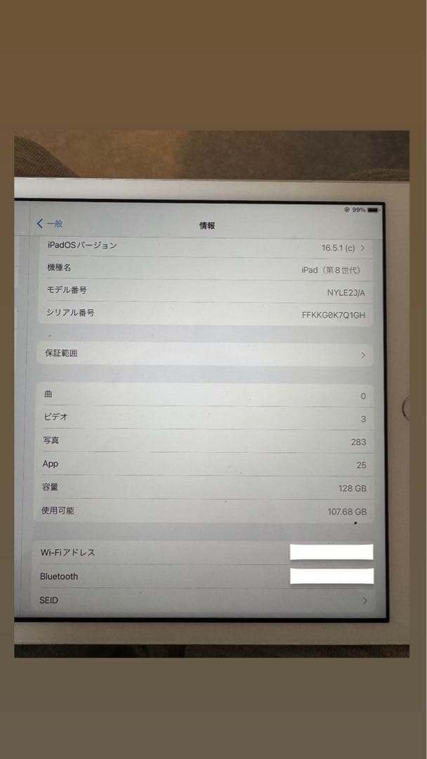 iPad 第8世代 シルバー 本体のみ