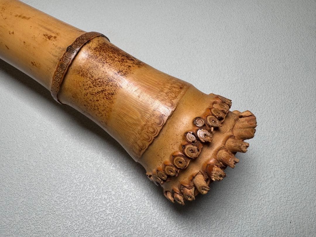 尺八 1.8尺 約56cm 根付 朱漆 和楽器 竹製