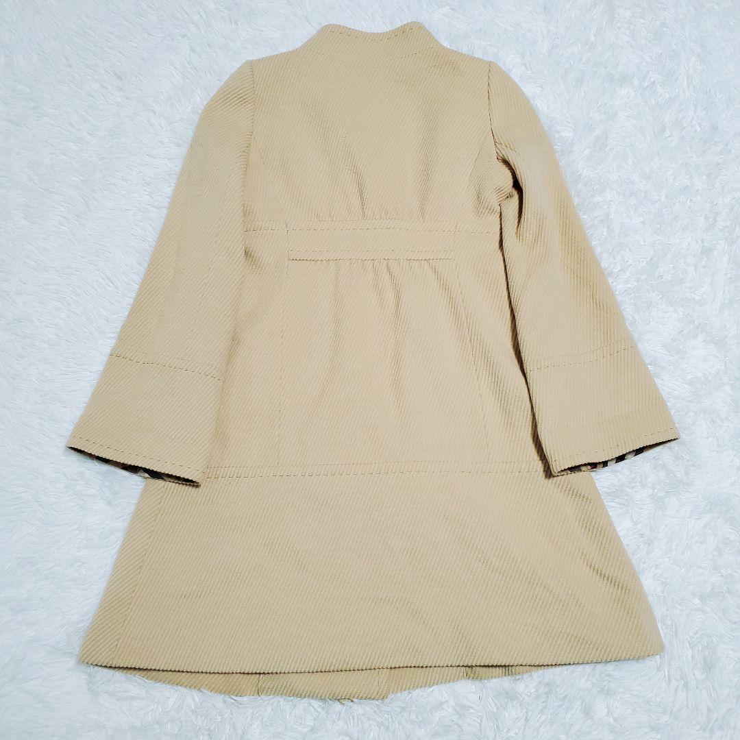 希少✨バーバリーブルーレーベル　アンゴラ混　ノバチェック　ダブル　ロングコートM