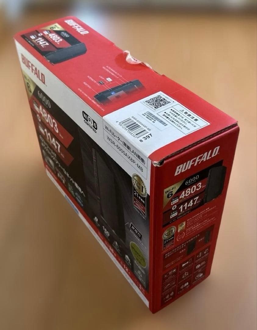 ルーター・ネットワーク機器 BUFFALO WSR-6000AX8P-MB