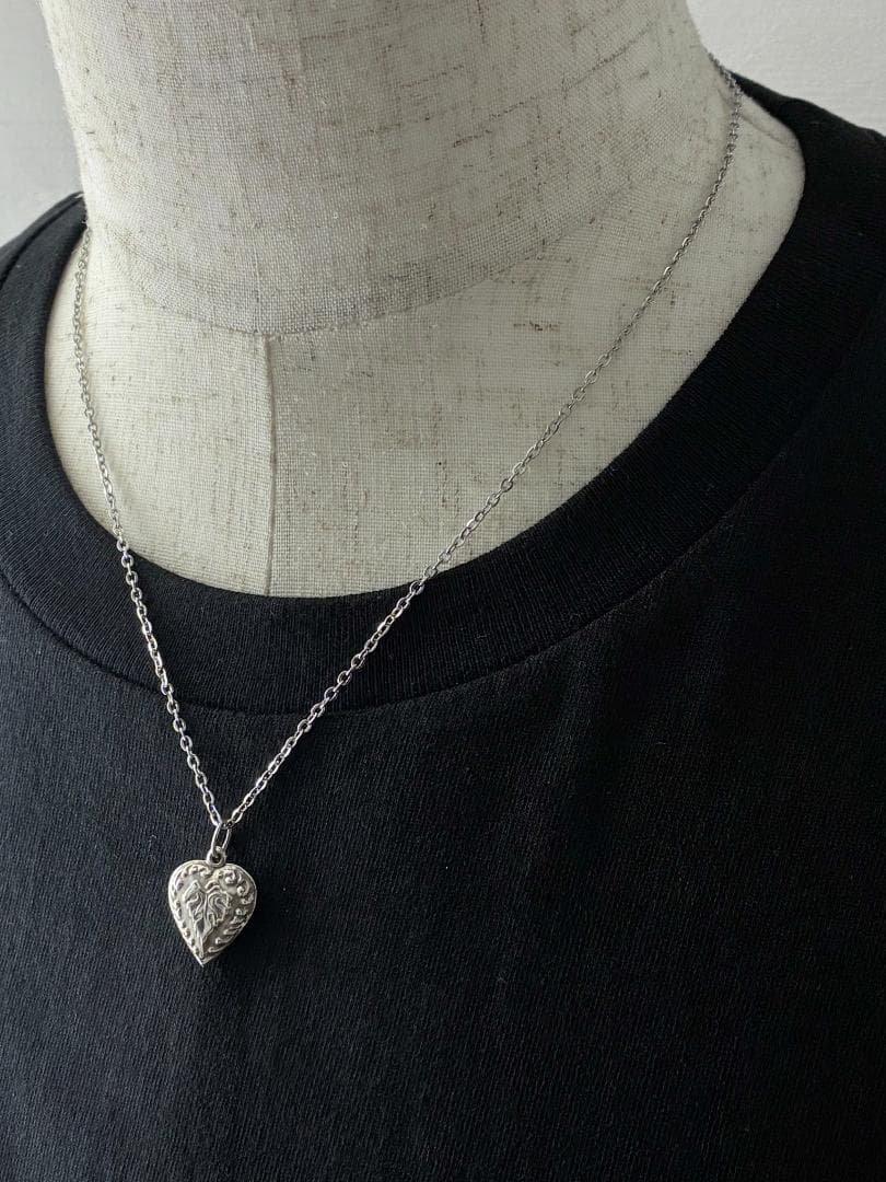 スウィートハートジュエリー リーフ 葉 シルバー ヴィンテージネックレスNAVY