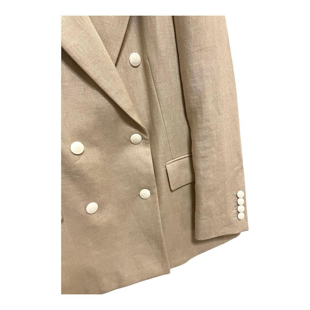 UNITED ARROWS リネン ダブルジャケット ブレザー 6ボタン 40