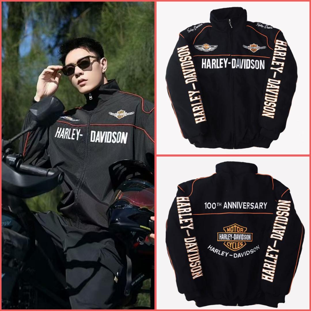 Harley-Davidson ジャンパー ブルゾン 刺繍 中綿 男女兼用