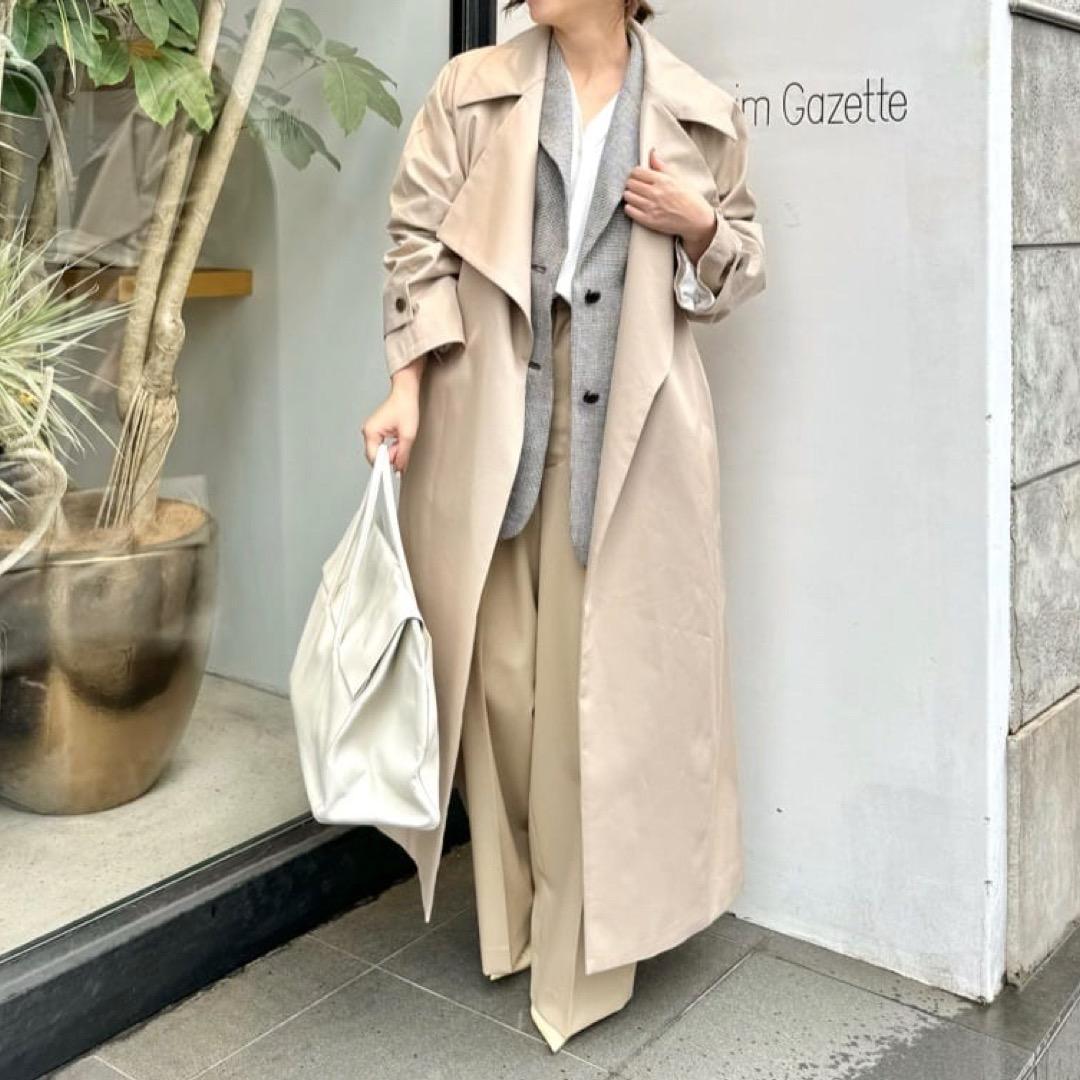 Whim Gazette 2024SS シャンブレーツイルコート ライトベージュ