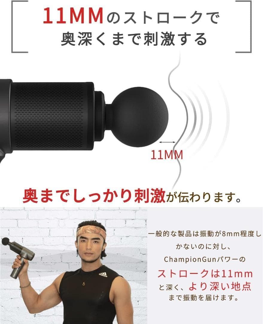 チャンピオンガン 軽量便利 静音設計 5段階レベル パワー型（レッド）