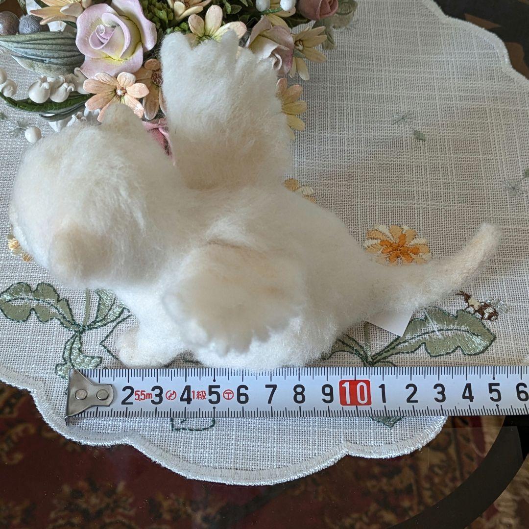 とーつ様ご確認用　​【作家様作品】羊毛フェルトの天使の白ライオン