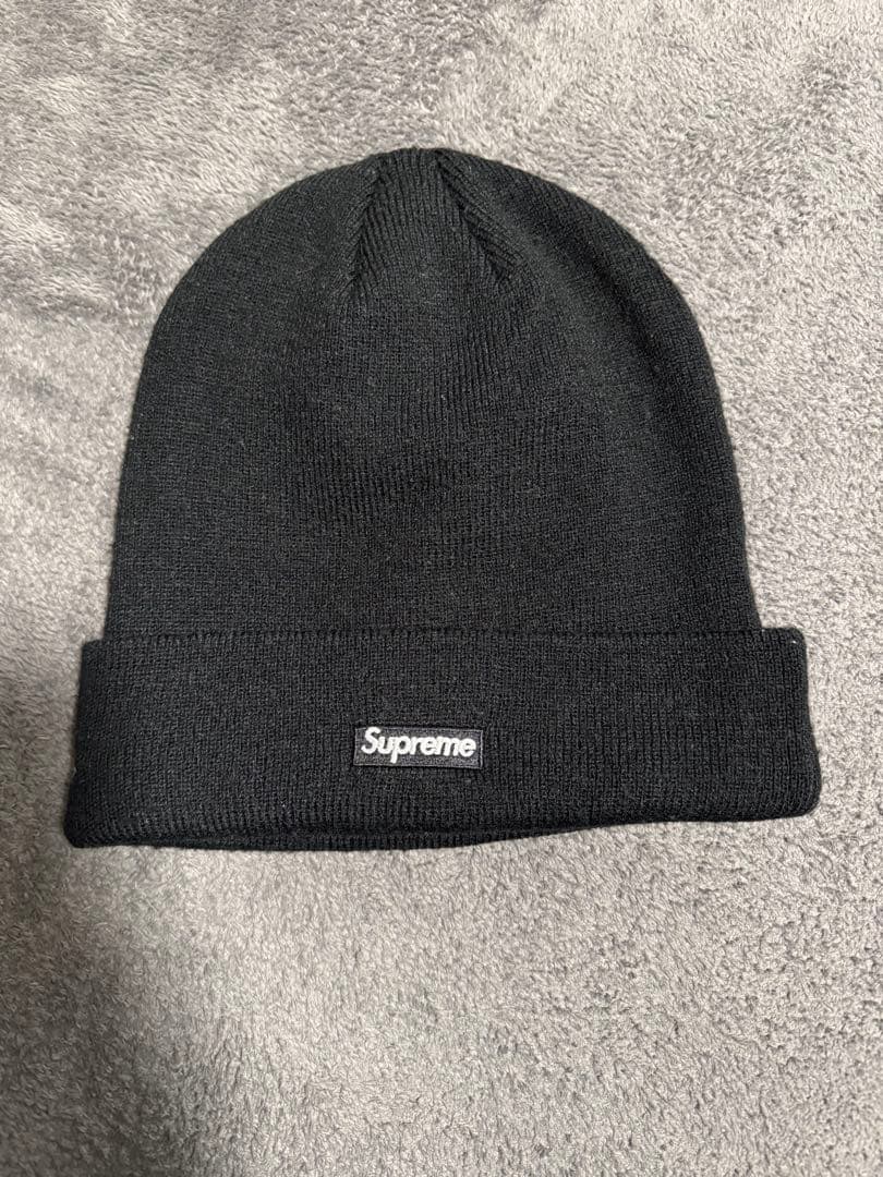 Supreme ニット帽 ブラック Sロゴ