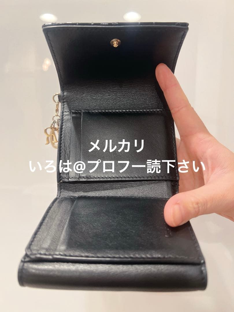 Dior ディオール ロータスウォレット 折り財布 ブラック