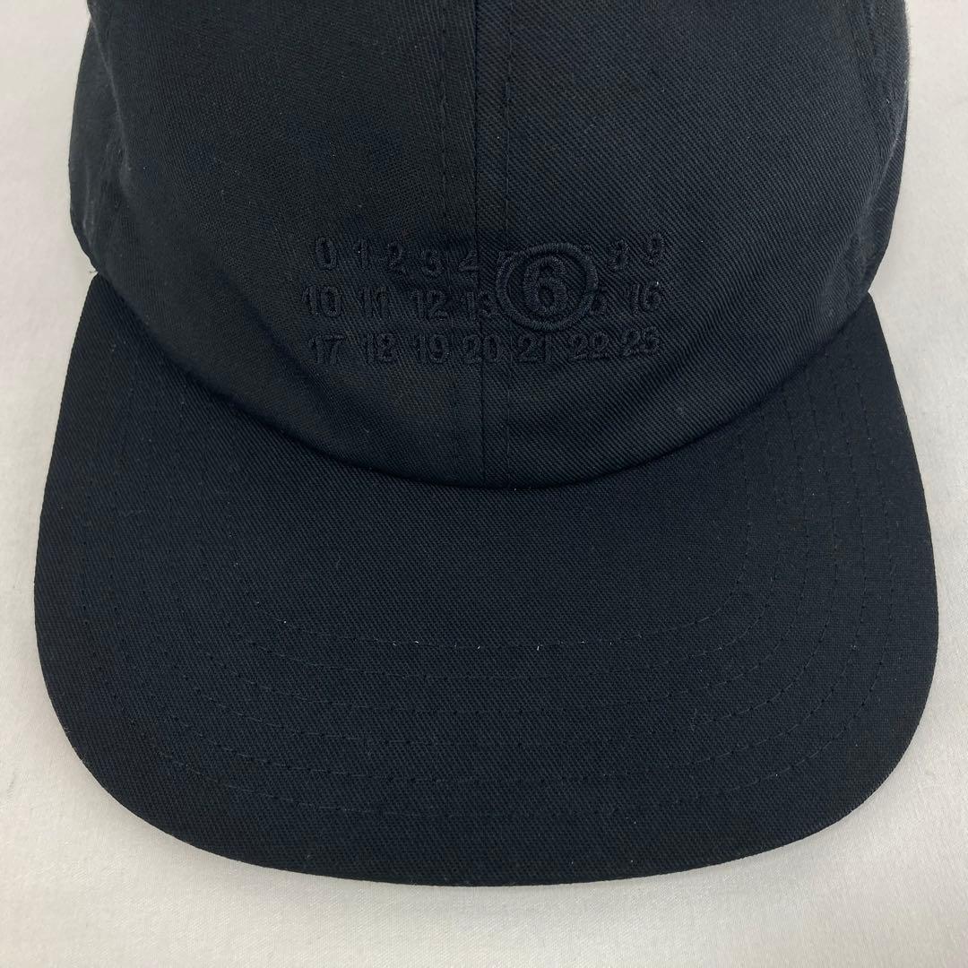 極美品　MM6 Maison Margiela キャップ 帽子　ブラック　正規品