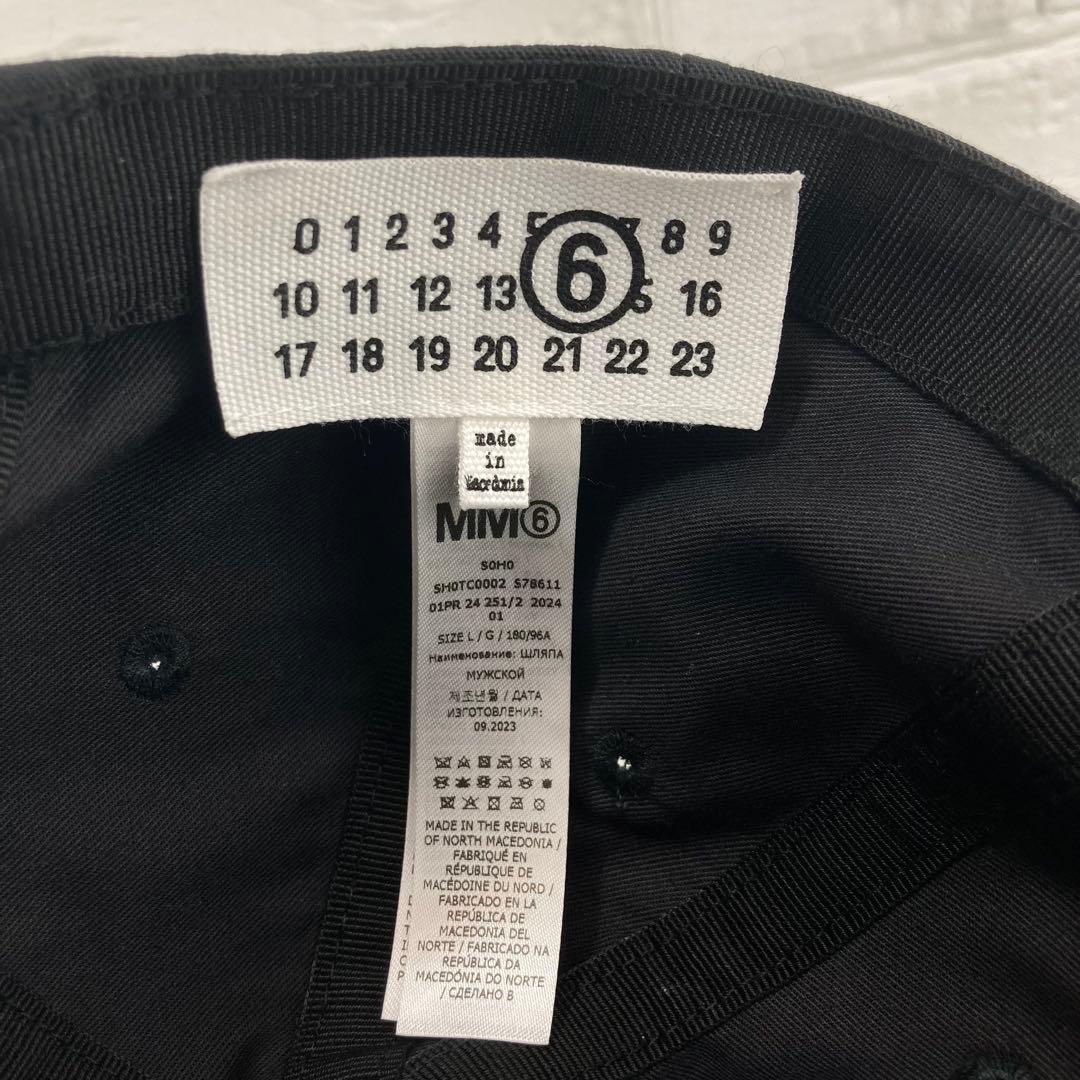 極美品　MM6 Maison Margiela キャップ 帽子　ブラック　正規品
