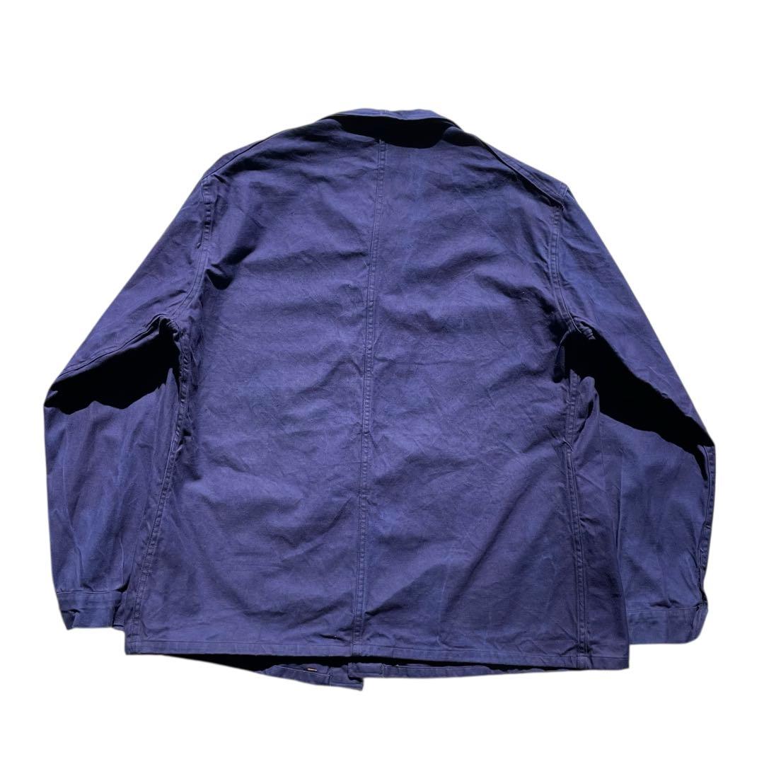 60s ヴィンテージ フレンチ カバーオール ワークジャケット 古着 XXL 青
