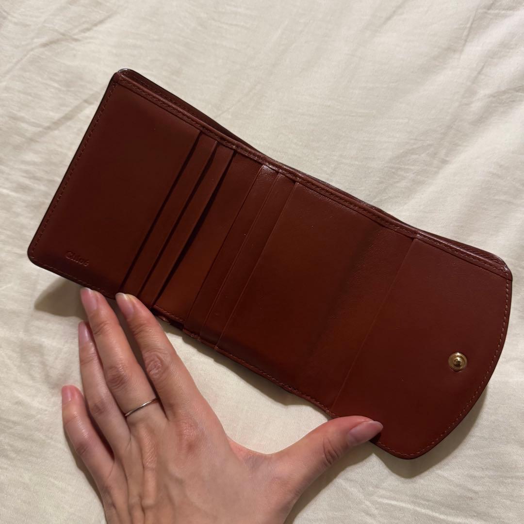 【値下げ】Chloé 三つ折り財布 ブラウン