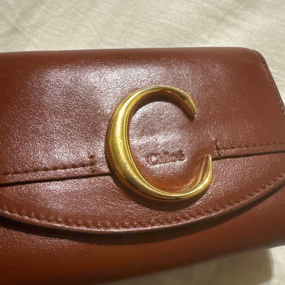 【値下げ】Chloé 三つ折り財布 ブラウン