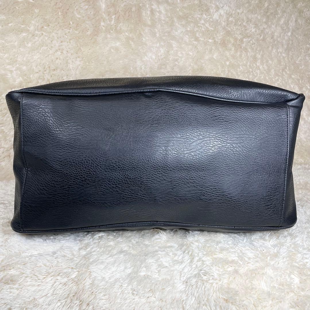 美品✨超特大　ジョルジオアルマーニ　ボストンバッグ　レザー　黒　大容量　ゴルフ