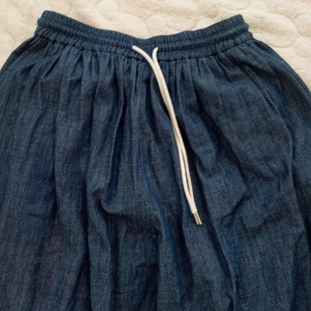 Jih Nunc　ジーヌンク　リネン混デニムワイドバルーンパンツ