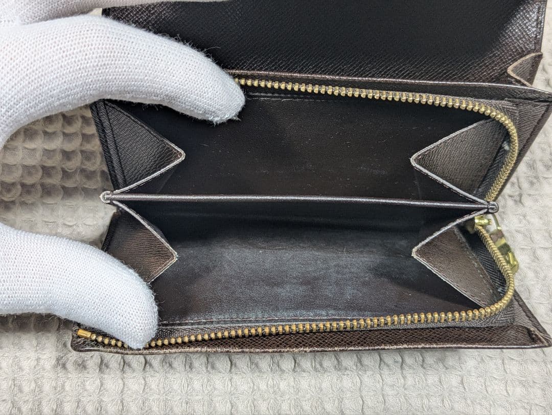 【最終割引早いもの勝ち！】ルイヴィトン ダミエ 折りたたみ財布 正規品