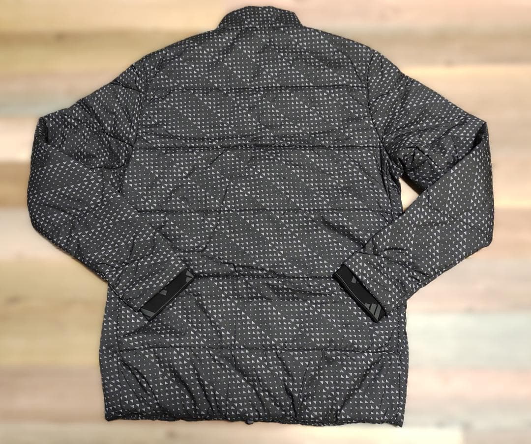 XL⛳️アディダス⭐adidas GOLF BOS総柄 保温中わたジャケット 黒
