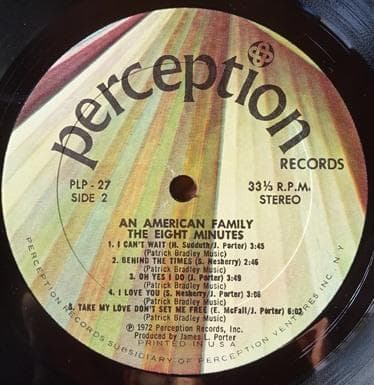 洋楽 EIGHT MINUTES/AN AMERICAN FAMILY (US LP)