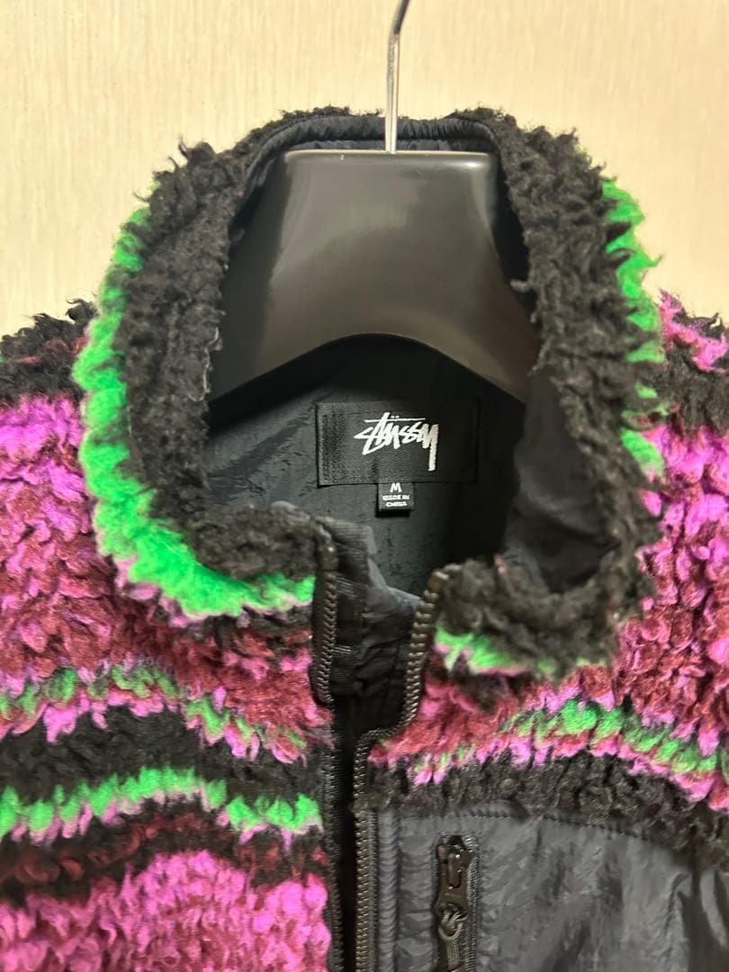 Stussy striped sherpa vest Mサイズ